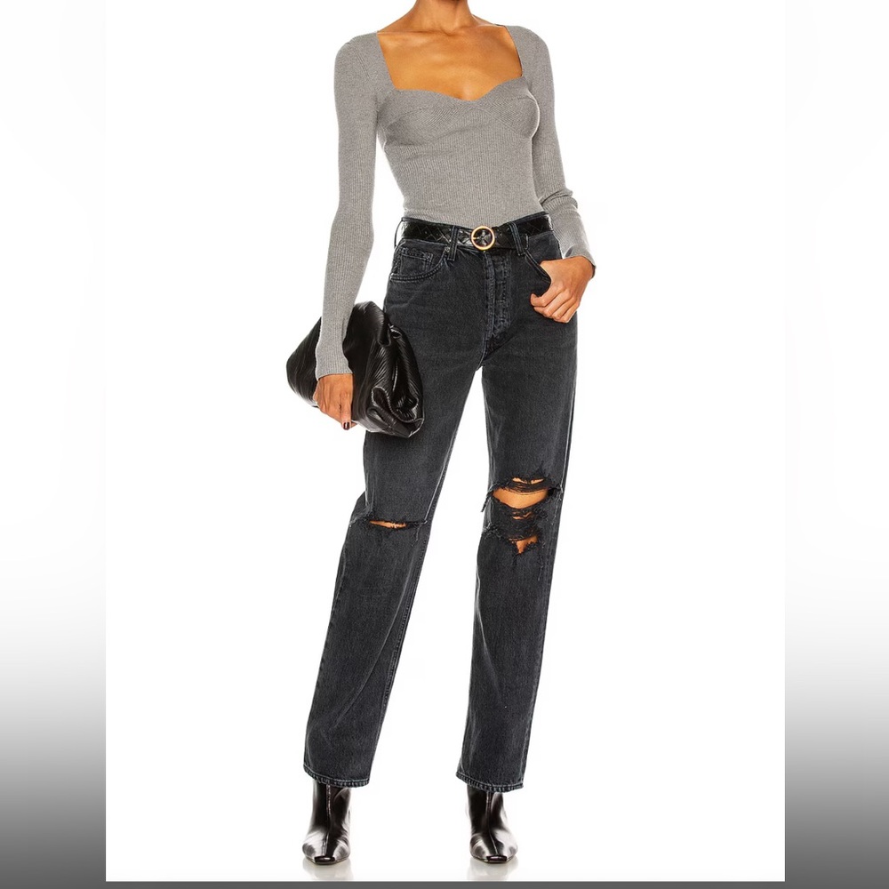 AGOLDE Lana Straight Jean Black in Disorder size 26